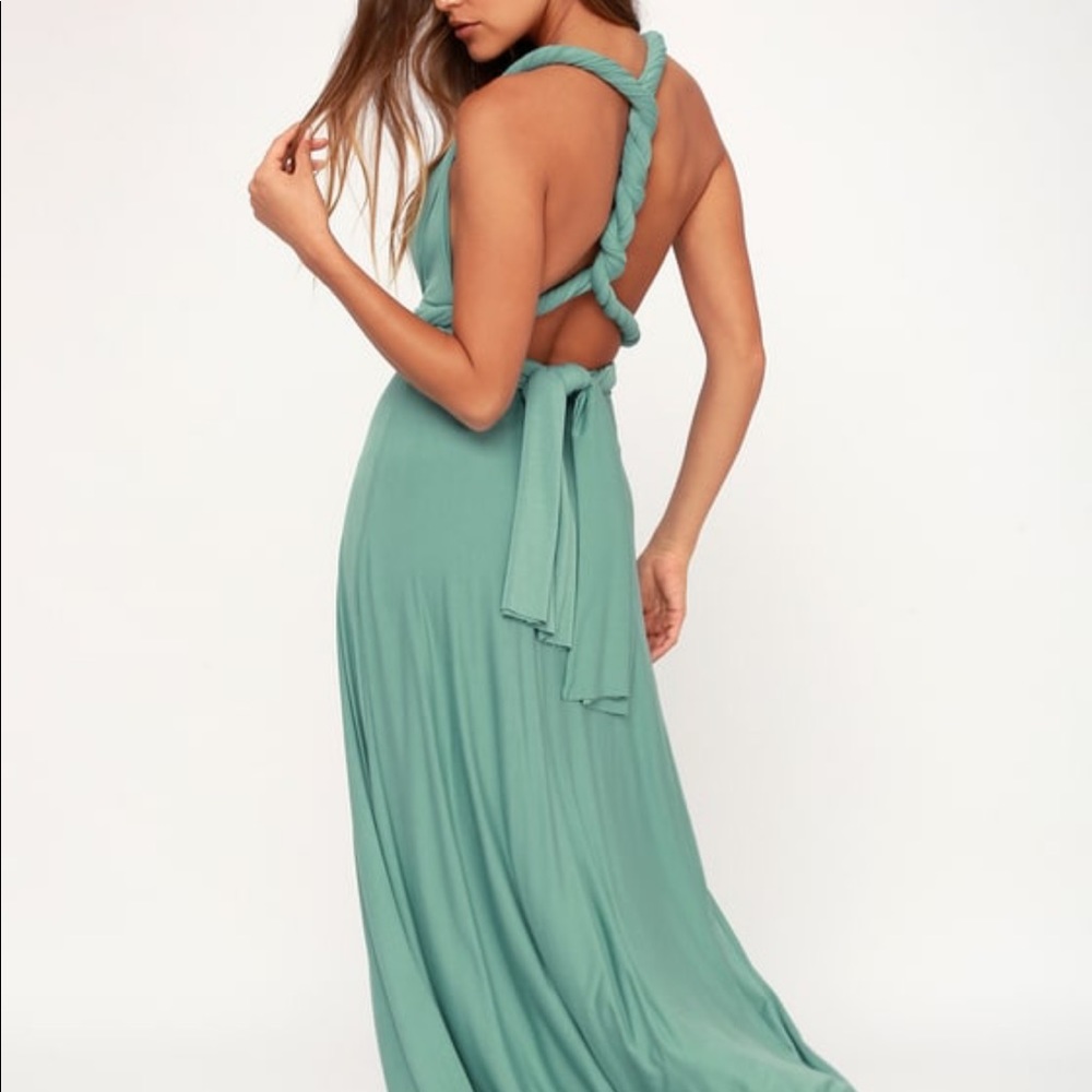 Convertible Turquoise Maxi Dress